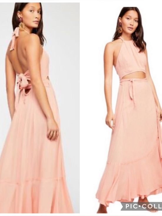 Free People Dresses & Skirts - Free People Bring on The Heat Maxi Dress. Color creamy pink (woodrose)